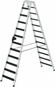 MUNK Aluminium-Stehleiter beidseitig begehbar relax step 2 x 12 Stufen