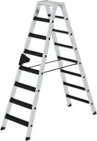 MUNK Aluminium-Stehleiter beidseitig begehbar relax step 2 x 8 Stufen