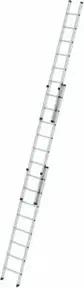 MUNK Aluminium-Schhiebeleiter 3-teilig 3 x 8 Sprossen