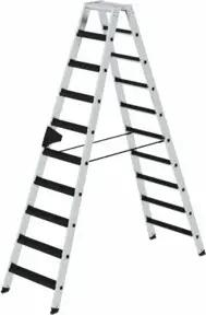 MUNK Aluminium-Stehleiter beidseitig begehbar relax step 2 x 10 Stufen