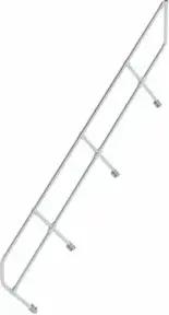 MUNK zweiter Handlauf Aluminium-Treppe 45° 11 Stufen