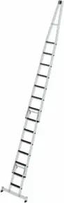 Munk Stufen-Glasreinigerleiter-Satz mit nivello®-Traverse und clip-step R13 Kombi mit 2 Unterteilen