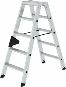 MUNK Aluminium-Stehleiter beidseitig begehbar 2 x 5 Stufen
