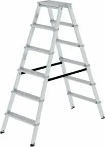 MUNK Aluminium-Stehleiter ML beidseitig begehbar 2 x 6 Stufen