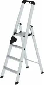 MUNK Aluminium-Stehleiter einseitig begehbar 1 x 4 Stufen