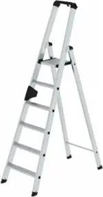 MUNK Aluminium-Stehleiter einseitig begehbar 1 x 6 Stufen