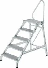 MUNK Aluminium-Montagetritt starr Handlauf 5 Stufen