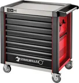 Stahlwille Werkstattwagen 98/8 PRO 8 Schubl. 651 x 1001 x 1020 mm rot, RAL 3020; schwarz RAL 9005