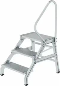 MUNK Aluminium-Montagetritt starr Handlauf 3 Stufen