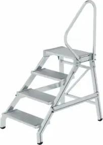 MUNK Aluminium-Montagetritt starr Handlauf 4 Stufen