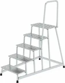 MUNK Aluminium-Arbeitspodest starr Handlauf 5 Stufen