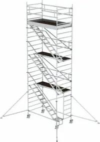 MUNK Alu-Rollgerüst mit Schrägaufstiegen Plattform-Höhe 6,35 m Länge 2,45 m