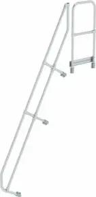 MUNK zweiter Handlauf Aluminium-Treppe mit Plattform 60° 10 Stufen