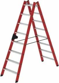 MUNK Kunststoff-Stehleiter beidseitig begehbar 2 x 8 Stufen