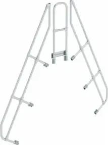 MUNK zweiter Handlauf Aluminium-Überstieg stationär/fahrbar 60° 8 Stufen