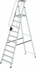 MUNK Aluminium-Stehleiter einseitig begehbar 10 Stufen