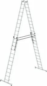 MUNK Aluminium-Stehleiter 4-teilig nivello®-Traverse 4 x 12 Sprossen