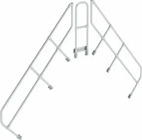 MUNK zweiter Handlauf Aluminium-Überstieg stationär/fahrbar 45° 8 Stufen