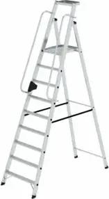 MUNK Aluminium-Stehleiter einseitig begehbar 9 Stufen