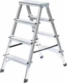 MUNK Standard-Stehleiter beidseitig begehbar 2 x 4 Stufen