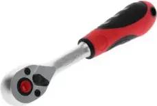 Gedore red Umschaltknarre, für 3/8 Zoll, 10 mm Antrieb, lang, 5° Rückschwenkwinkel, 180 mm Länge, 2K-Griff, R50000027