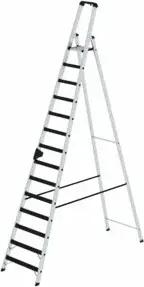 MUNK Aluminium-Stehleiter einseitig begehbar clip-step 14 Stufen
