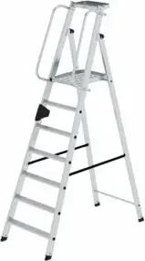 MUNK Aluminium-Stehleiter einseitig begehbar 7 Stufen