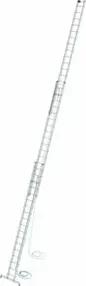 MUNK Aluminium-Seilzugleiter 3-teilig nivello®-Traverse 3 x 18 Sprossen