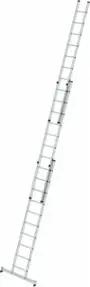 MUNK Aluminium-Schiebeleiter 3-teilig nivello®-Traverse 3 x 10 Sprossen