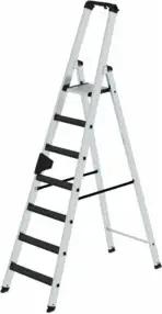 MUNK Aluminium-Stehleiter einseitig begehbar clip-step R13 1 x 7 Stufen