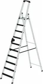 MUNK Aluminium-Stehleiter einseitig begehbar clip-step 10 Stufen