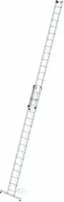 MUNK Aluminium-Seilzugleiter 2-teilig nivello®-Traverse 2 x 16 Sprossen