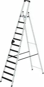 MUNK Aluminium-Stehleiter einseitig begehbar clip-step 12 Stufen
