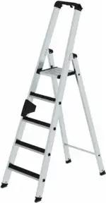 MUNK Aluminium-Stehleiter einseitig begehbar clip-step 5 Stufen