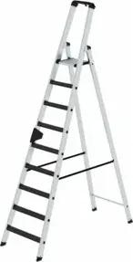 MUNK Aluminium-Stehleiter einseitig begehbar clip-step R13 1 x 9 Stufen