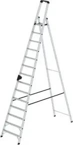 MUNK Aluminium-Stehleiter einseitig begehbar 1 x 14 Stufen