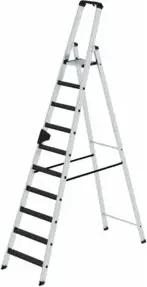 MUNK Aluminium-Stehleiter einseitig begehbar clip-step R13 1 x 10 Stufen
