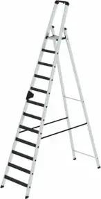 MUNK Aluminium-Stehleiter einseitig begehbar clip-step R13 1 x 12 Stufen