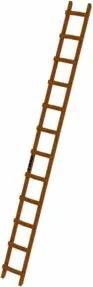 MUNK Dachdecker-Auflegeleiter Holz 12 Sprossen