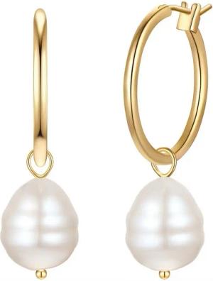 Yokoamii Paar Creolen Set: Y511 (2-tlg), mit Muschelkernperle