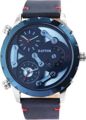 Raptor Quarzuhr Tripple Raptor Herrenuhr "Tripple" mit Echt Lederband, 3 Uhrwerke