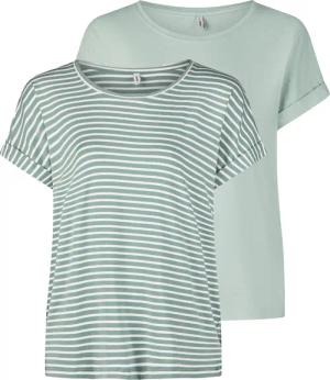 Only Tshirt Damen Bluse Top ONLMOSTER 2er Pack Regular Fit