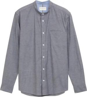 TOM TAILOR Herren Fitted Oxford Hemd mit Brusttasche, blau, Uni, Gr. XXXL