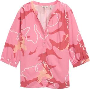TOM TAILOR Damen Plus Size - Bluse mit Muster, rot, Geblümt, Gr. 48