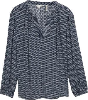 TOM TAILOR Damen Plus Size - Bluse mit Muster, blau, Gemustert, Gr. 48