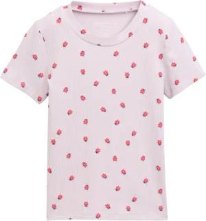 TOM TAILOR Mädchen T-Shirt mit Allover-Print, lila, Gemustert, Gr. 92/98