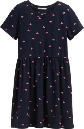 TOM TAILOR Mädchen Mini-Kleid mit Muster, blau, Gemustert, Gr. 92/98