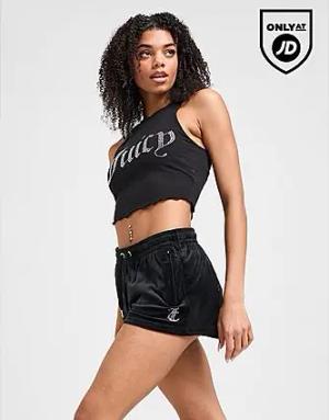 JUICY COUTURE Diamante JC Logo Shorts - Damen, schwarz