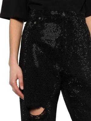 Golden Goose - Black Jeans With Strass - Größe 26 - schwarz