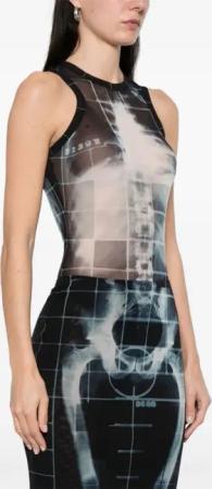 Jean Paul Gaultier - Crew Neck Bodysuit - Größe M - schwarz